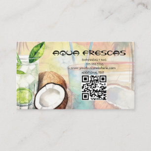 Aqua Frescas Batidas Shakes Food Trucks Visitenkarte