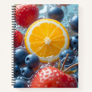 Aqua Frucht-Medley Notizbuch