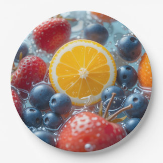 Aqua Frucht-Medley Pappteller