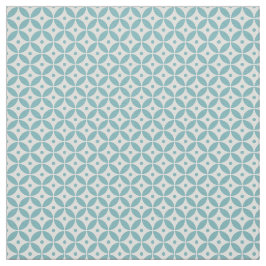 Aqua Geometric Circles Muster Shippo Stoff