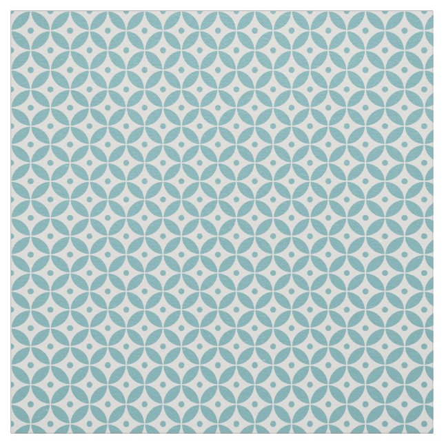 Aqua Geometric Circles Muster Shippo Stoff (Muster)