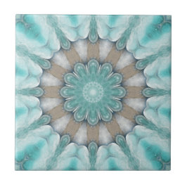 Aqua Geometric Floral Beach Star Badezimmer Tile Fliese