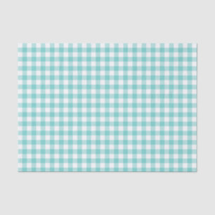 Aqua Gingham Seidenpapier