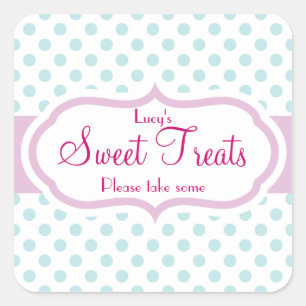 Aqua Girly et autocollants mignons roses de motif