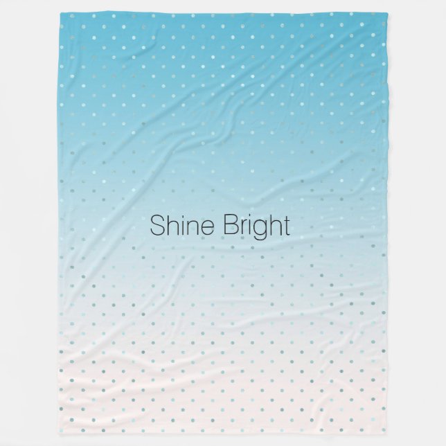 Aqua Glam Dots Ombre              Fleecedecke (Vorderseite)