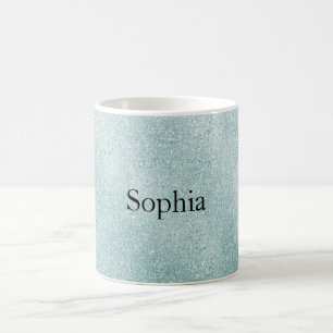 Aqua Glitter Ombre Weihnachten Kaffeetasse