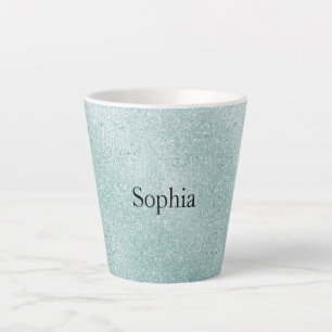 Aqua Glitter Ombre Weihnachten Milchtasse