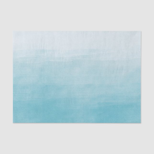 Aqua-Glücks-Aquarell Ombre Seidenpapier (Vorderseite)