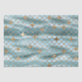Aqua Gold Glitzer Mermaid Seidenpapier