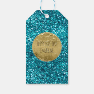Aqua Gold Glitzy Glitzer (Meerjungfrau inspiriert) Geschenkanhänger