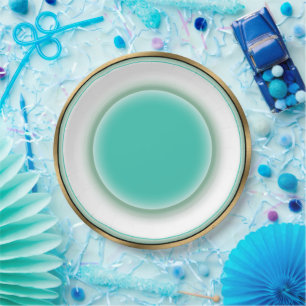Aqua & Gold Illusion (10-Zoll-Drehscheibe) Pappteller