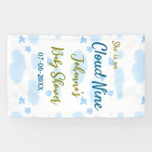 Aqua gold sie ist auf Wolke neun Baby Duschwolken