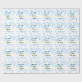 Aqua gold sie ist auf Wolke neun Baby Duschwolken Geschenkpapier