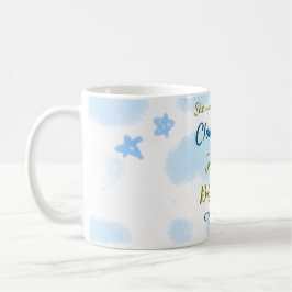 Aqua gold sie ist auf Wolke neun Baby Duschwolken Kaffeetasse