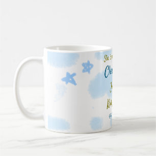 Aqua gold sie ist auf Wolke neun Baby Duschwolken Kaffeetasse