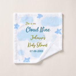 Aqua gold sie ist auf Wolke neun Baby Duschwolken Waschlappen