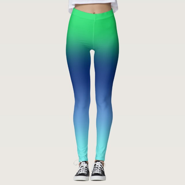 Aqua Gradient Leggings (Vorderseite)