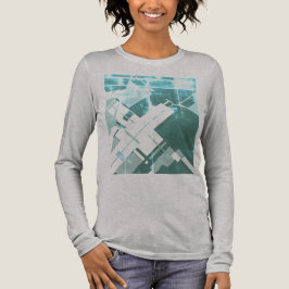 Aqua Gray-Green Diagonal MCM inspiriert Abstrakt Tri-Blend Shirt