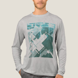 Aqua Gray-Green Diagonal MCM inspiriert Abstrakt Tri-Blend Shirt