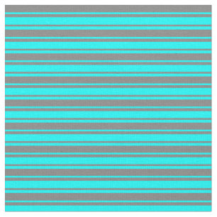 Aqua & Gray Lines Muster Stoff