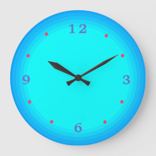 Aqua/green/ Blue Red > Kitchen Clock Große Wanduhr