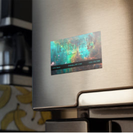 Aqua Green Celestial Foto Metaphysisch Magnetische Visitenkarte