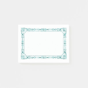 Aqua Green Extravagant Frame Post-it Klebezettel