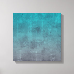 Aqua Green Gray rustikale Steinwirkung Abstrakt Leinwanddruck