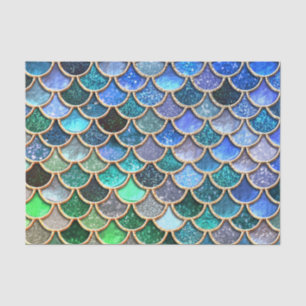 Aqua green Mermaidscales Spring Glitzer für Girls Seidenpapier