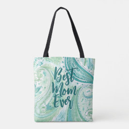 Aqua Green Paisley | Sac fourre-tout de la fête de