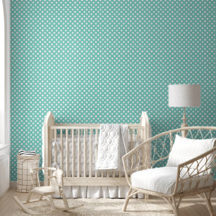Aqua Green Shabby Chic Lattice Muster Tapete