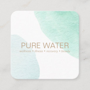 Aqua GREEN Wasserfarbe IV Therapie Thermalbad Quadratische Visitenkarte