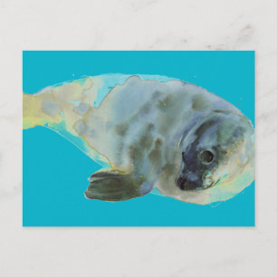 Aqua-Grün Postkarte
