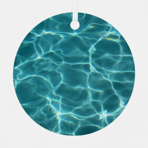 Aqua Grün Schwimmbad Foto Ornament Aus Metall