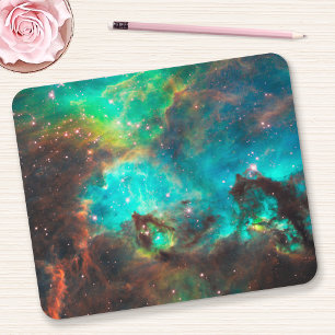 Aqua Grün Sternenhaufen Himmelskörper Mousepad