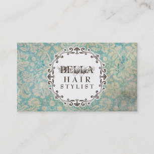 AQUA Grunge Damask Haar Sternenhimmelkarten Terminkarte