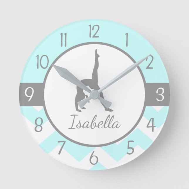 Aqua Gymnastics Wall Clock Runde Wanduhr (Vorderseite)