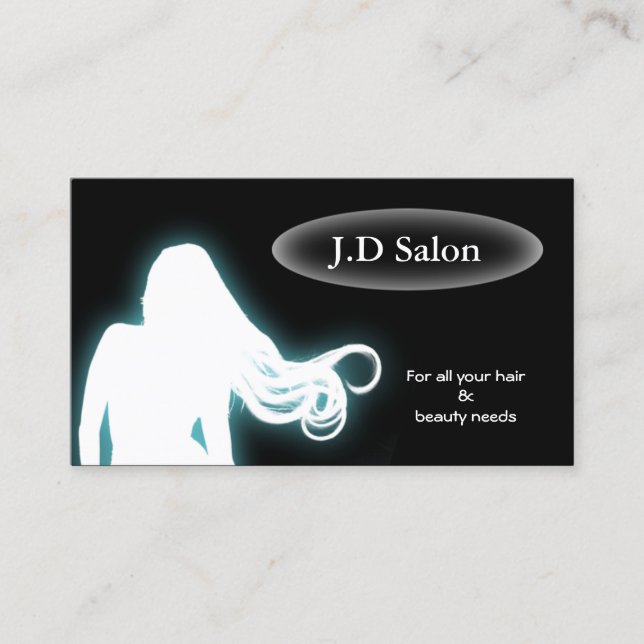 Aqua Hair Salon Geschäftskarten Visitenkarte (Vorderseite)