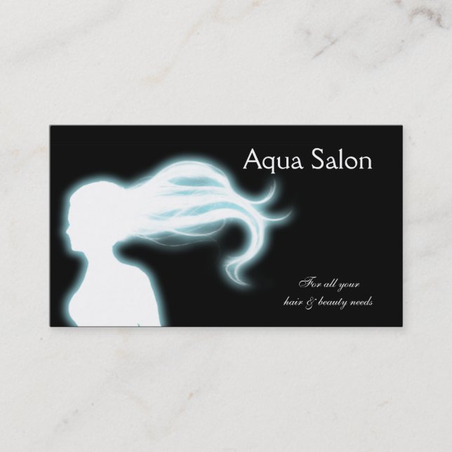 Aqua Hair Salon Visitenkarten Visitenkarte (Vorderseite)