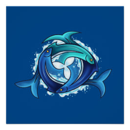 Aqua Harmony: Dreifaltigkeit der miteinander verbu Poster