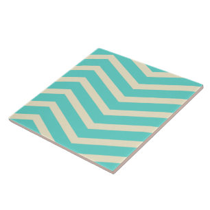Aqua Herringbone Pattern Fliese