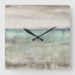 Aqua Horizon Quadratische Wanduhr