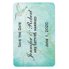 Aqua Hummingbird Wasserfarbe Save the Date Magnet