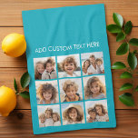 Aqua Instagram FotoCollage mit 9 quadratischen Fot Handtuch<br><div class="desc">Benutzen Sie Ihre Fotos ohne Rahmen,  um Ihr eigenes Kunstwerk zu kreieren! Fügen Sie Ihre Lieblingsfotos und Schnappschüsse zu diesem Streifen für einen lustigen Speicherbewahrer hinzu. Ein künstlerischer Weg,  um Ihre besten Foto-Sharing-Bilder anzuzeigen.</div>