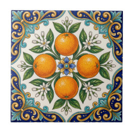 Aqua Italian Majolica Orangen-Zitrus-Design Fliese