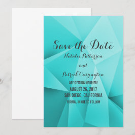 Aqua Jewel Tones Save the Date einladen Einladung