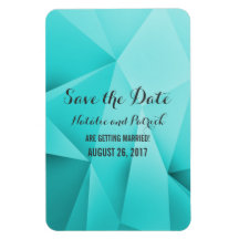 Aqua Jewel Tones Save the Date Flexi Magnet