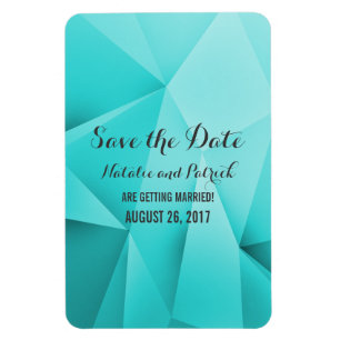 Aqua Jewel Tones Save the Date Flexi Magnet