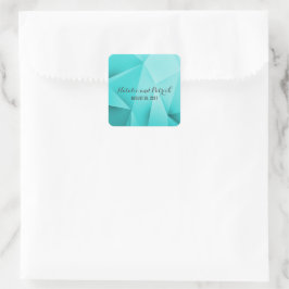 Aqua Jewel Tones Wedding Stickers
