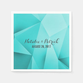Aqua Jewel Tones Wedpaper Napkins Serviette